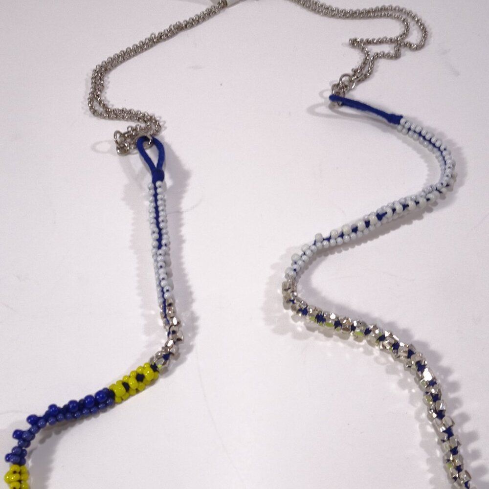 NWT Ann Taylor Banana Republic Trio of Blue Layer Necklace NWT 120 - Picture 9 of 10